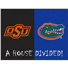NCAA House Divided Black, Blue 33.75x42.5"