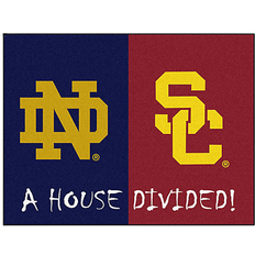 NCAA House Divided Red, Blue 33.75x42.5"