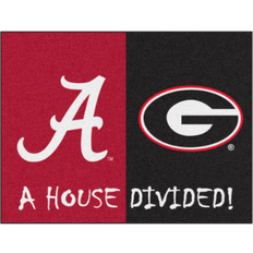 NCAA House Divided Red, Black 33.75x42.5"