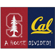 NCAA House Divided Red, Blue 33.75x42.5"
