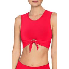 Red Bikini Tops Robin Piccone Ava Knot Bikini Top - Fiery Red