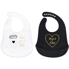 Hudson Silicone Bibs Latte 2-pack