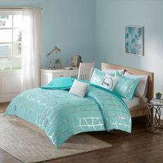 Intelligent Design Raina Bedspread Silver, Blue (228.6x172.72)