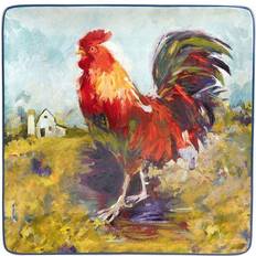 Certified International Rooster Meadow Serving Platter & Tray