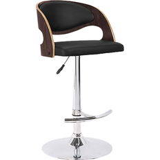 Black - Footrest Bar Stools Armen Living Malibu Bar Stool 44"