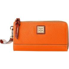 Dooney & Bourke Pebble Grain Folded Zip Wristlet - Clementine