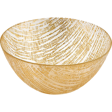 Badash Crystal Gold Lines Bowl 22.225cm