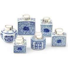 Two's Company Canton Tea Caddy 6pcs