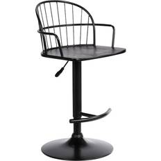 Adjustable Seat - Black Bar Stools Armen Living Edward Bar Stool 42.5"