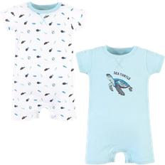 Touched By Nature Organic Cotton Rompers 2-pack - Endangered Sea Turtle