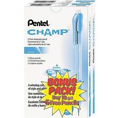 Pentel CHAMP mechanical pencil 0.7mm blue barrel bonus pack