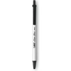 Bic Clic Stic Pen, Medium Point, 24/BX, Black Ink/White Barrel PK