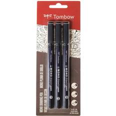Tombow Fineliners Tombow 3ct Pen Set MONO Drawing Black
