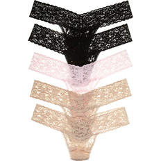Hanky Panky Signature Lace Low Rise Thongs 5-pack - Basic Neutrals