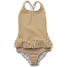 92/98 Badetøy Liewood Amara Swimsuit - Y/D Stripe Golden Caramel/White (LW14114-0909)