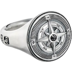 David Yurman Maritime Compass Signet Ring - Silver/Diamond