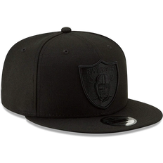 New Era Caps New Era Las Vegas Raiders Black On Black 9Fifty Adjustable Hat - Black