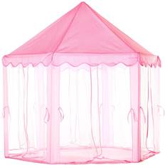 Plastic Play Tent Kids' Dream Castle Play Tent with Storage Bag Pink