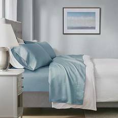 Cotton - Flat Sheet Bed Sheets Beautyrest 1000 Thread Count Bed Sheet Blue (259.08x228.6)
