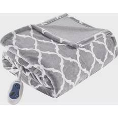 Beautyrest Oversized Ogee Heated Blankets Gray (177.8x152.4)