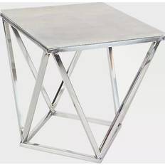 Ridge Road Décor Square Marble Small Table 18x18"