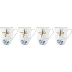 Cups Lenox Butterfly Meadow Hydrangea Collection 4-Pc. Set White Cup