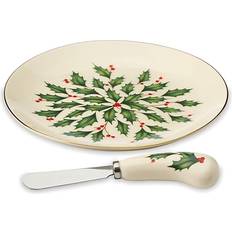 Lenox 863652 Holiday Cheese Plate with Cheese Knife