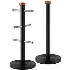 Tower Electric Salt and Pepper Set, Stainless Steel, Black and Rose Gold