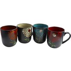 Multicolored Cups Gibson Home Gardenia Café Mug 16fl oz 4