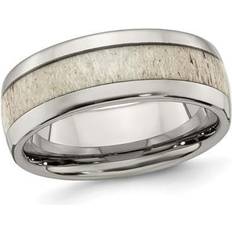 Gem & Harmony Wedding Band Ring - Silver