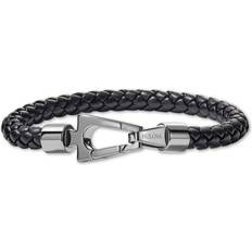 Bulova Braided Leather Bracelet - Black