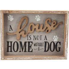 A House is Not A Home Without A Dog Wall Framed Art 9.5x7"