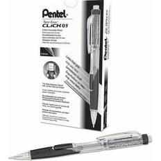 Pentel Twist-Erase Click Mechanical Pencil, Refillable Lead/Eraser, 0.9mm, Black