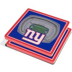 Porcelain Coasters YouTheFan 3D New York Giants Stadium Blue/Red/Gray One-Size Coaster