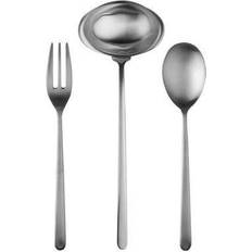 Stainless Steel Serving Spoons Mepra 104722003 Linea Ice Set & Ladle 3 Piece Serving Spoon