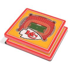 YouTheFan Yellow Kansas City Chiefs 3D StadiumViews Untersetzer 2Stk.