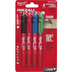 Tusjer Milwaukee Fine Point Colored Markers, 4 Pack