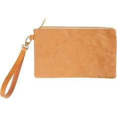Brune Konvoluttvesker Creativ Company Faux Leather Clutch Bag, H: 18 cm, L: 21 cm, 350 g, light brown, 1 pc