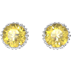 Swarovski November Birthstone Stud Earrings - Silver/Yellow