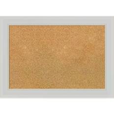 Amanti Art Dove Greywash Narrow Framed Corkboard Memo Notice Board 21.5x15.5"