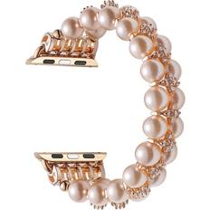 Watches Posh Tech Faux Pearl Apple Replacement Band Rose Gold Size 38-40mm Rose Gold 38-40mm