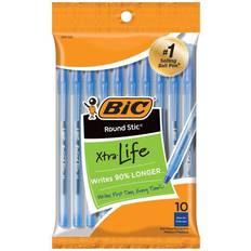 Bic Round Stic Xtra-Life Blue Pens 10pk