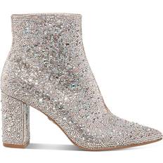 Silver - Women Ankle Boots Betsey Johnson Cady - Rhinestones