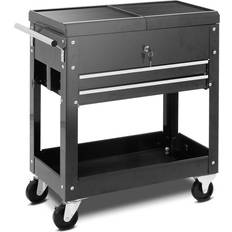 Mechanics tool cart Costway Rolling Mechanics Tool Cart Slide Top Utility Storage Cabinet Organizer 2 Drawer