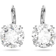 Swarovski Millenia Round Cut Drop Earrings - Silver/Transparent