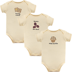 Touched By Nature Organic Cotton Bodysuits 3-pack - Muffin
