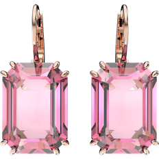 Swarovski Millenia Drop Octagon Cut Earrings - Rose Gold/Pink