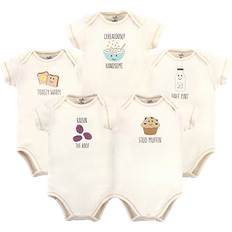 Touched By Nature Organic Cotton Short Sleeve Bodysuits 5-pack - Muffin
