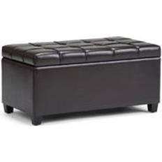 Black Settee Benches Simpli Home Sienna Settee Bench 33.5x16.5"