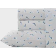 Twin XL Bed Sheets Poppy & Fritz Dolphins Bed Sheet Blue (243.84x167.64)